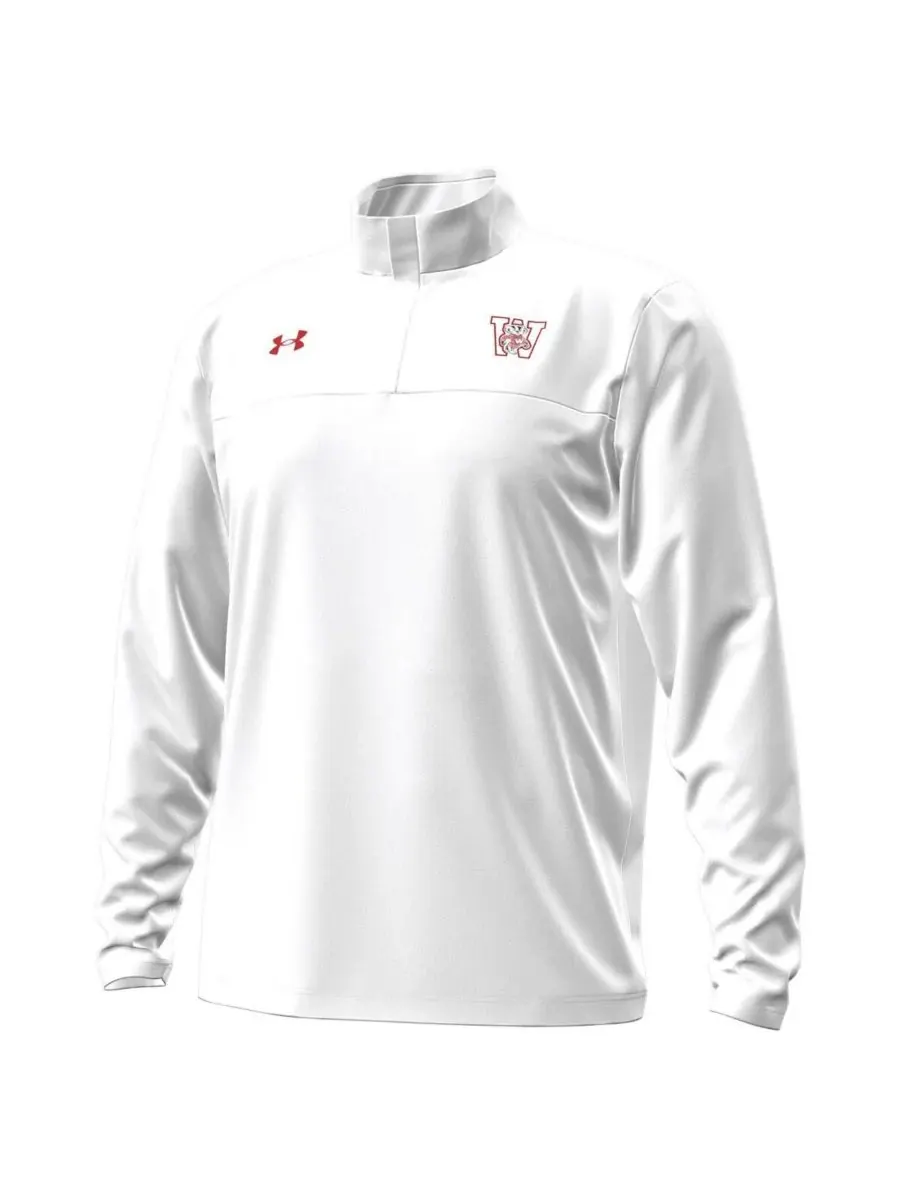 Under Armour Мужская белая толстовка на молнии с символикой команды Wisconsin Badgers образца 1980 — изображение 3 из 3