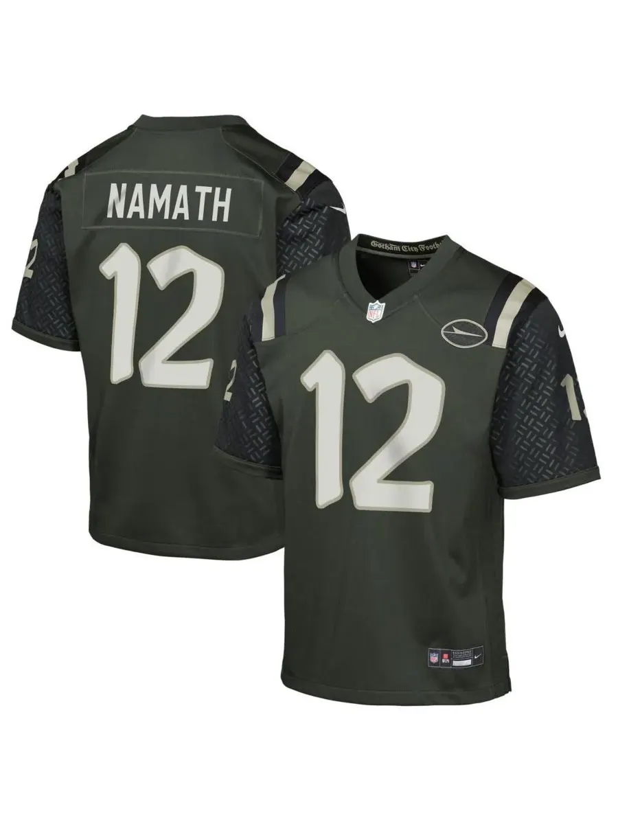 Nike Большие мальчики и девочки Джо Намат, Gotham Green, New York Jets, коллекция Rivalries 2025 — изображение 1 из 3