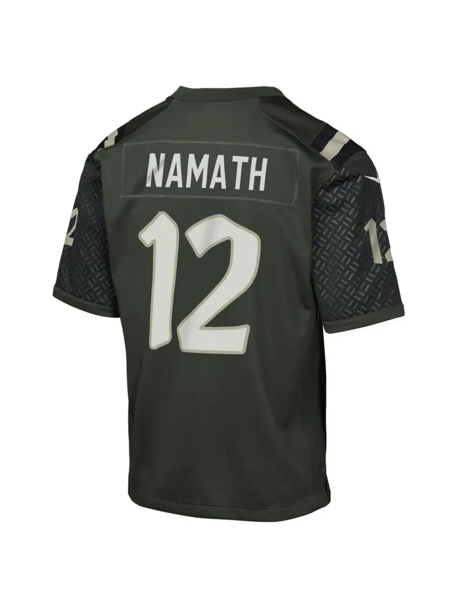 Nike Большие мальчики и девочки Джо Намат, Gotham Green, New York Jets, коллекция Rivalries 2025 — изображение 2 из 3
