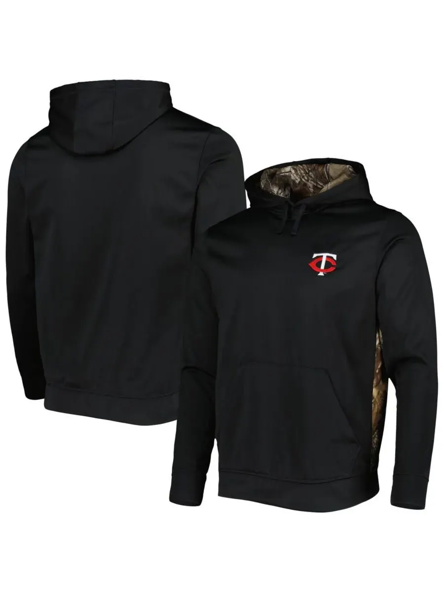 Dunbrooke Мужская черная камуфляжная толстовка с капюшоном Minnesota Twins Rangers — изображение 1 из 3, черный