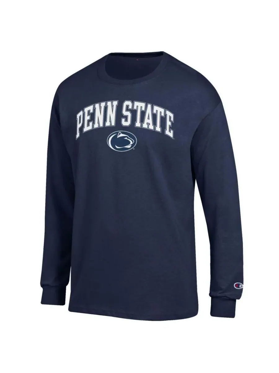 Champion Мужская темно-синяя футболка с длинными рукавами Penn State Nittany Lions с логотипом в — изображение 3 из 3