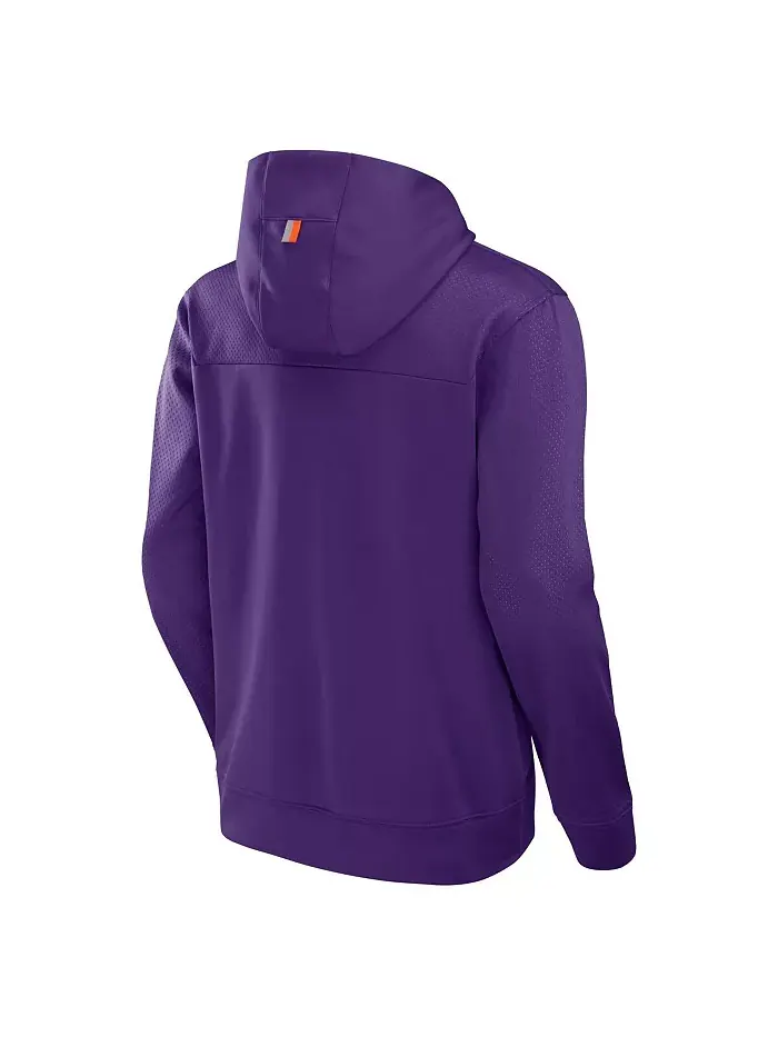 Мужская фиолетовая толстовка с капюшоном Clemson Tigers Defender Dot Faded Primary Fanatics — изображение 3 из 3