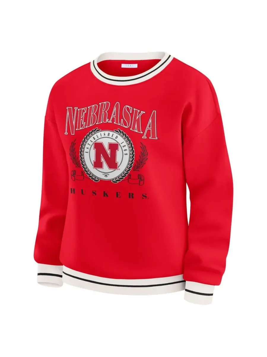Женская толстовка Scarlet Nebraska Huskers Seal WEAR by Erin Andrews — изображение 5 из 5, алый