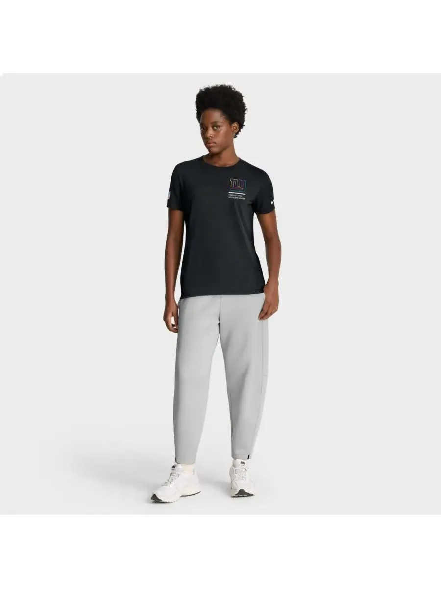 Nike Женская черная футболка New York Giants 2025 NFL Crucial Catch Tri-Blend Dri-FIT — изображение 3 из 5, черный