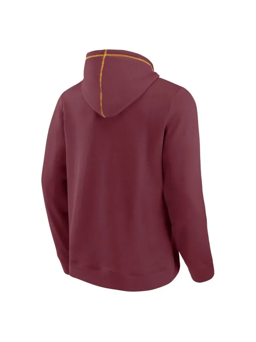 Fanatics Мужская флисовая толстовка с капюшоном Toppler бордового цвета с символикой команды — изображение 3 из 3, коричневый