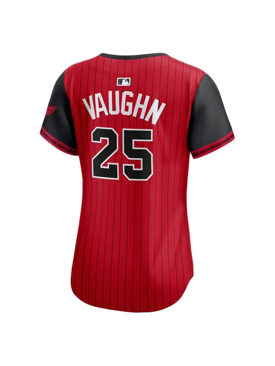 Nike Женская футболка Andrew Vaughn Red/Black Chicago White Sox 2025 City Connect Limited Player — изображение 3 из 3