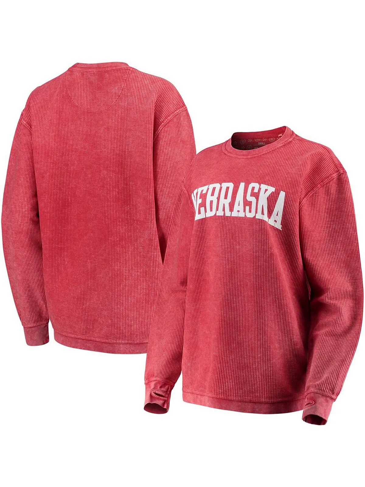 Женский свитшот Scarlet Nebraska Huskers с удобным шнурком в винтажном стиле, базовый пуловер с — изображение 1 из 4, алый