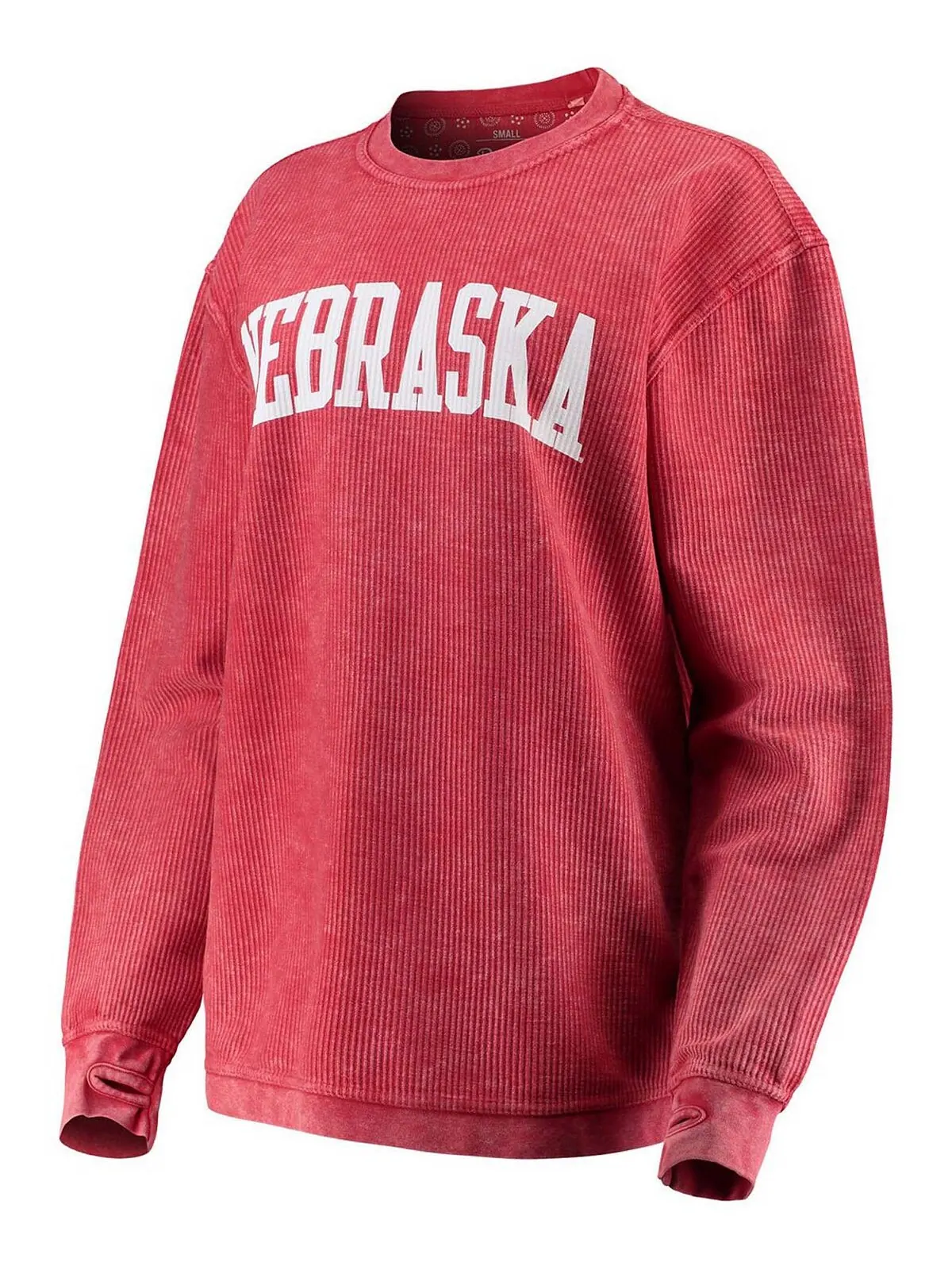 Женский свитшот Scarlet Nebraska Huskers с удобным шнурком в винтажном стиле, базовый пуловер с — изображение 3 из 4, алый