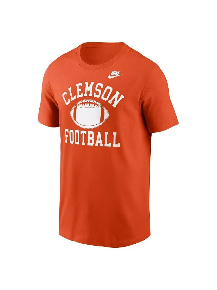 Мужская футболка Clemson Tigers Legacy Football Icon оранжевого цвета Nike — изображение 3 из 3