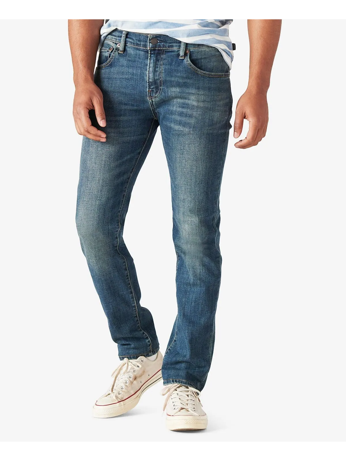 Мужские джинсы узкого кроя 110 Lucky Brand — изображение 3 из 7, черный