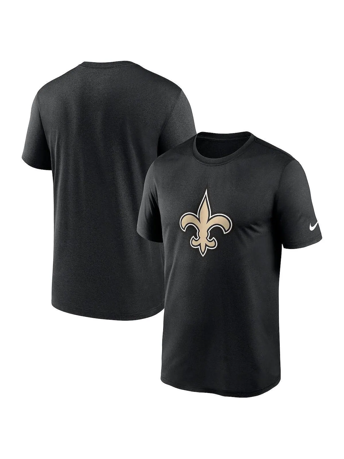 Мужская черная футболка с логотипом New Orleans Saints Legend Performance Nike — изображение 1 из 3, черный