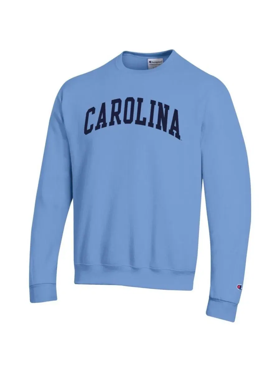 Мужская толстовка из флиса Carolina Blue North Carolina Tar Heels Basic Arch Champion — изображение 2 из 3, светлый синий