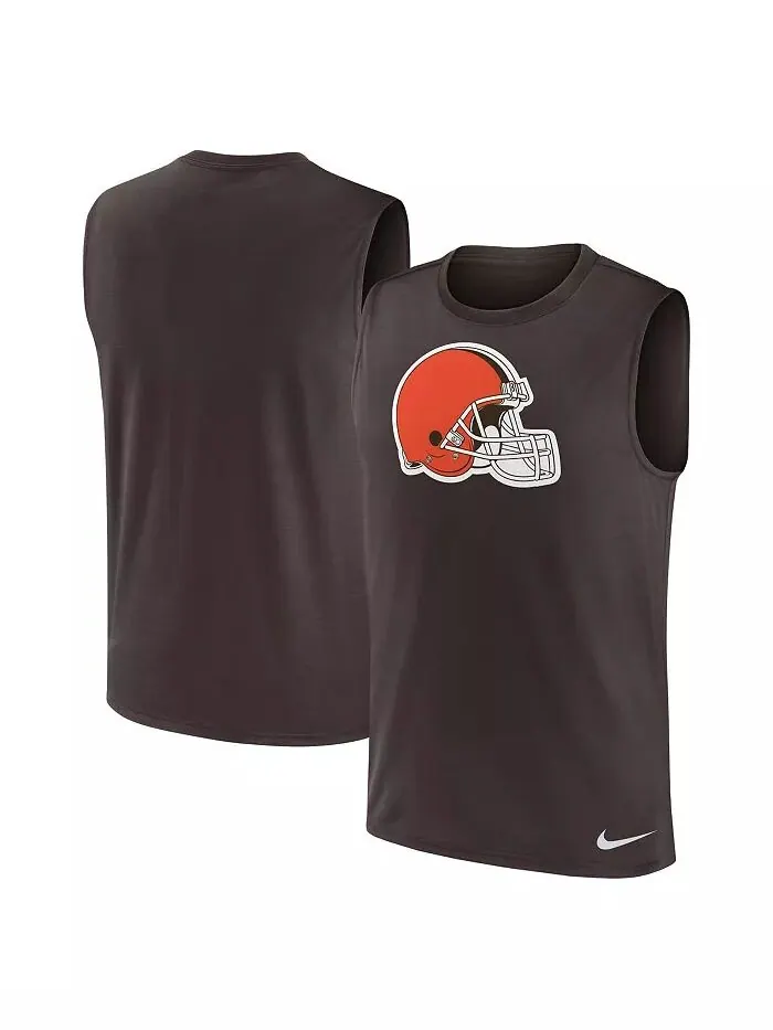Мужская коричневая майка-топ Cleveland Browns Blitz Legend Muscle Perform Nike — изображение 1 из 3