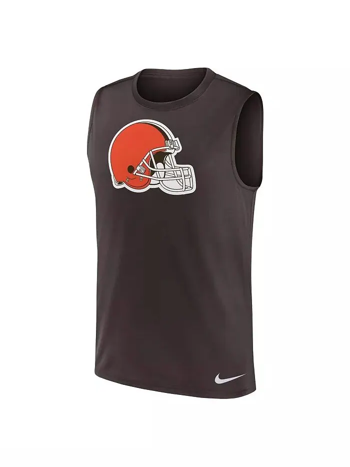 Мужская коричневая майка-топ Cleveland Browns Blitz Legend Muscle Perform Nike — изображение 3 из 3