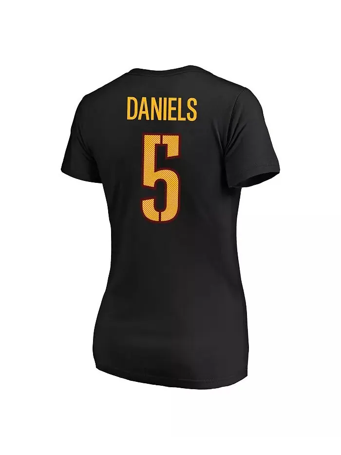 Женская футболка Jayden Daniels Black Washington Commanders Plus Size с именем игрока и номером и — изображение 3 из 3