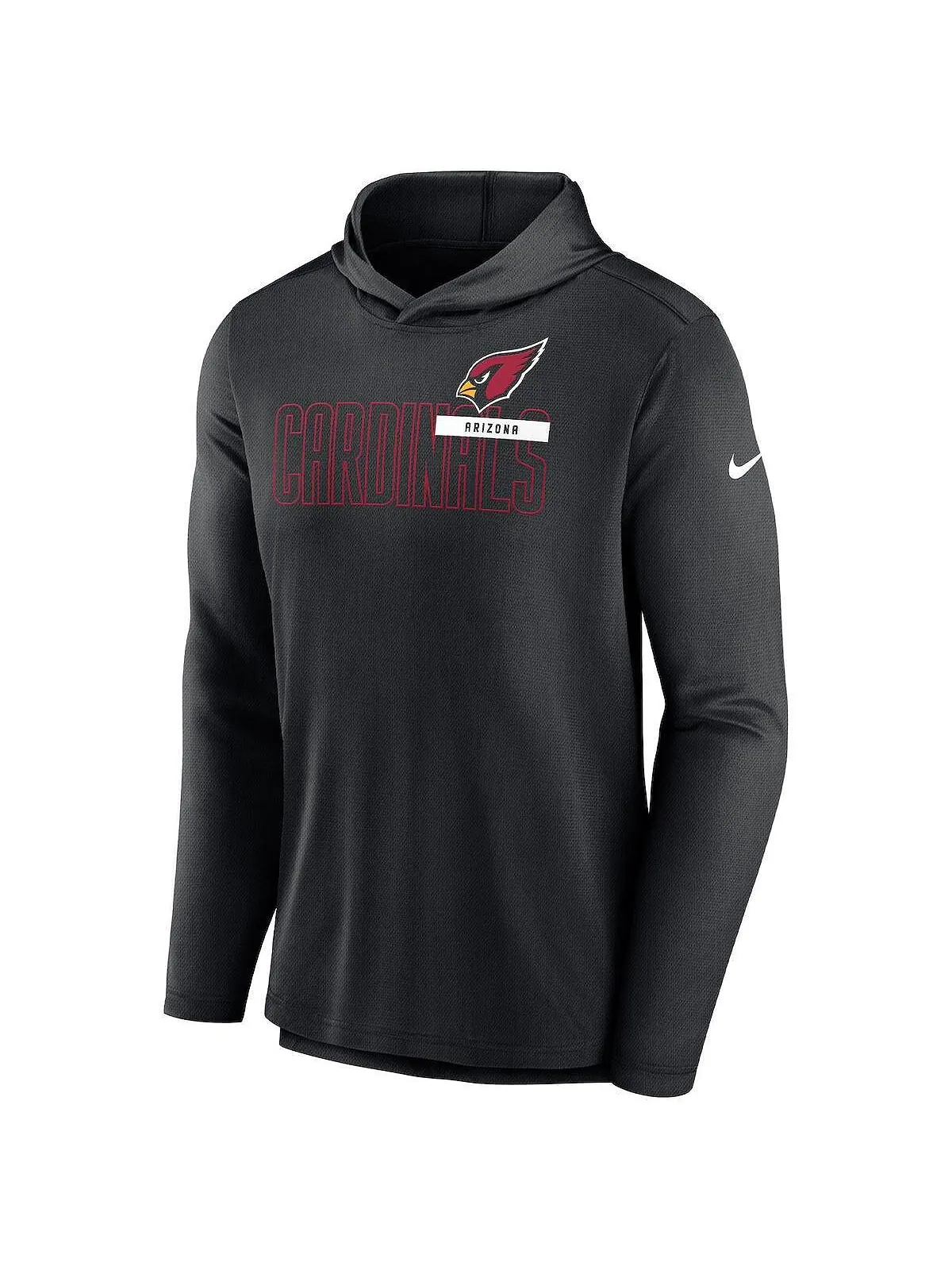Мужская черная толстовка с капюшоном arizona cardinals performance team Nike — изображение 3 из 3, черный