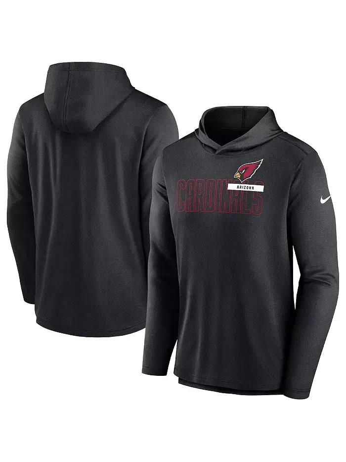 Мужская черная толстовка с капюшоном Arizona Cardinals Performance Team Nike — изображение 1 из 3