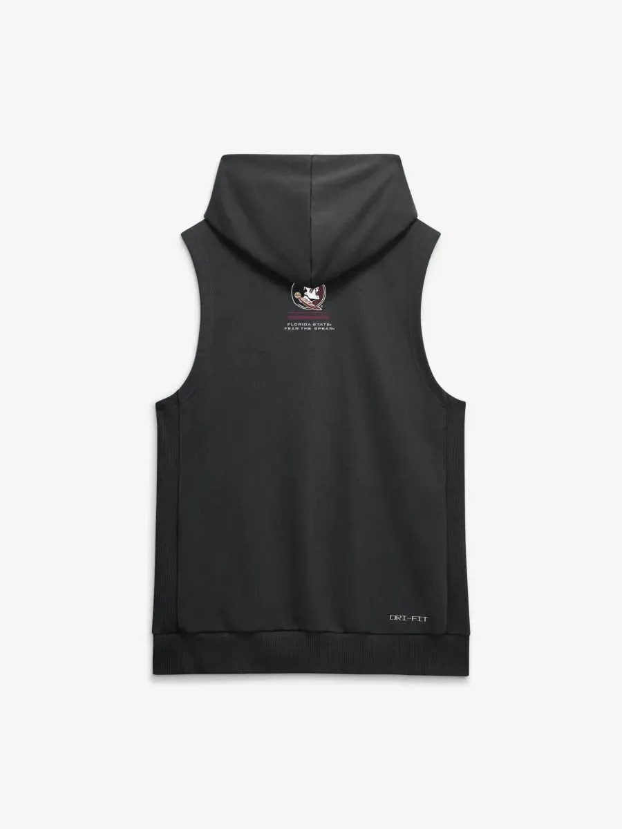 Худи без рукавов с принтом Florida State Seminoles 2026 Sideline Sleeveless Dri-FIT Hoodie Nike — изображение 3 из 5, черный