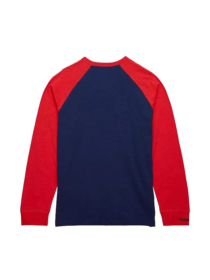 Мужская футболка с длинным рукавом Washington Capitals Legendary Slub Raglan в цвете Navy/Red — изображение 2 из 5