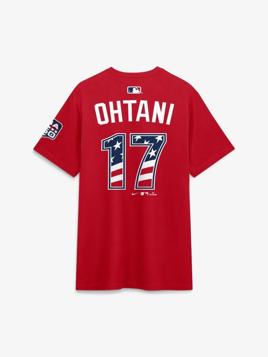 Футболка с длинным рукавом Shohei Ohtani Nike — изображение 3 из 3, красный