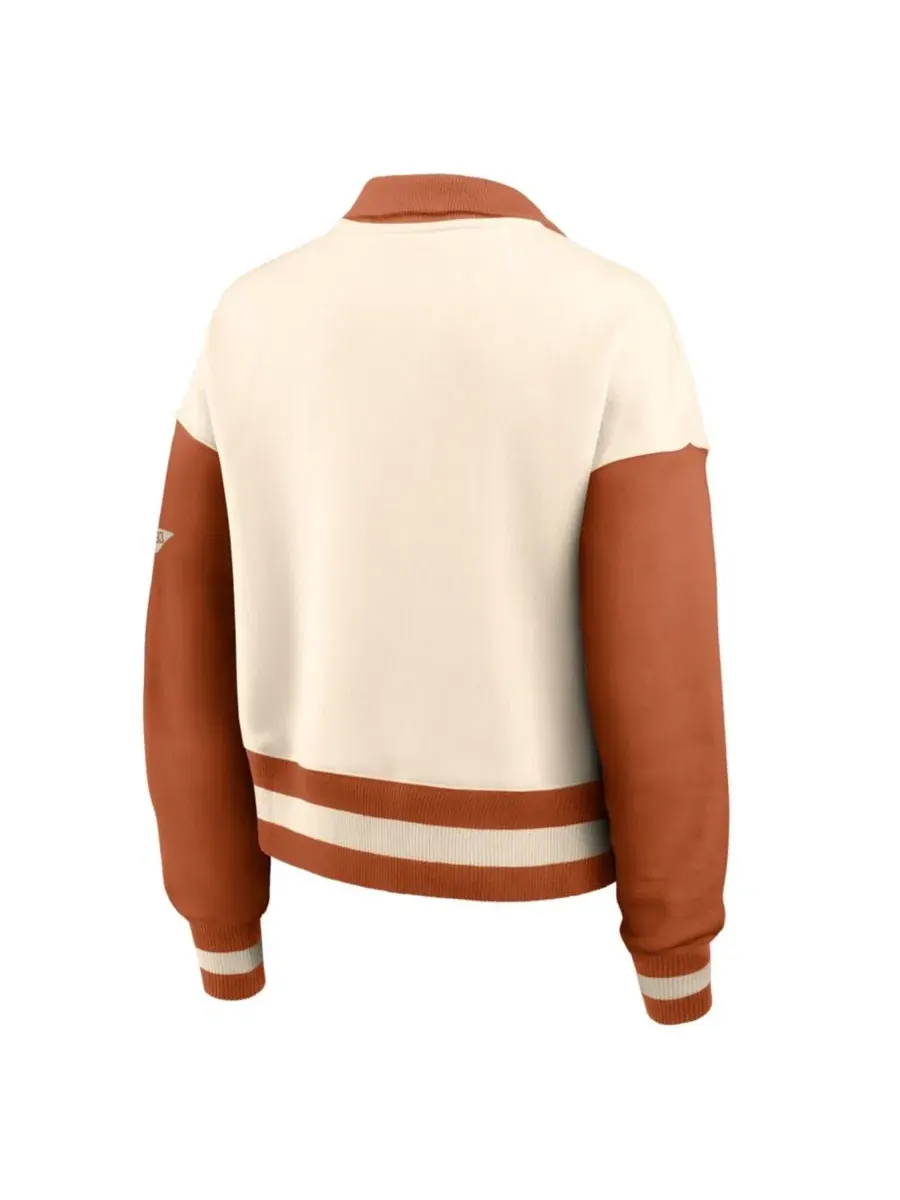 Женский свитшот с капюшоном Oversized Legacy Color Block с четвертью-молнией Nike — изображение 3 из 3, натуральный оранжевый