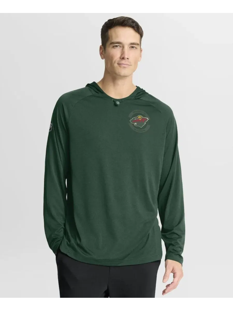 Худи с реглан-рукавами Minnesota Wild Authentic Pro Rink Raglan Fanatics — изображение 1 из 5, зеленый зеленый