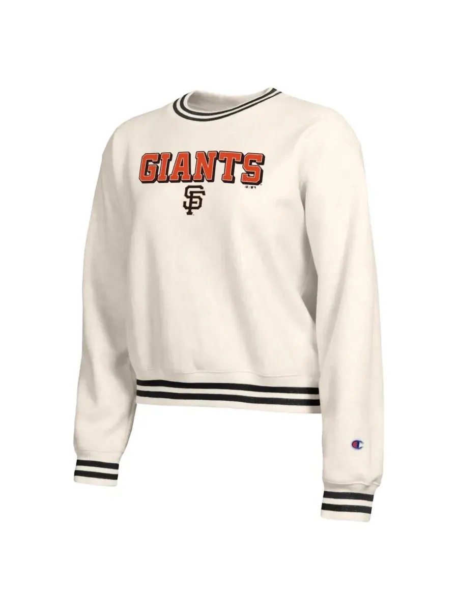 Свитшот с принтом San Francisco Giants Reverse Weave Champion — изображение 3 из 3, бежевый