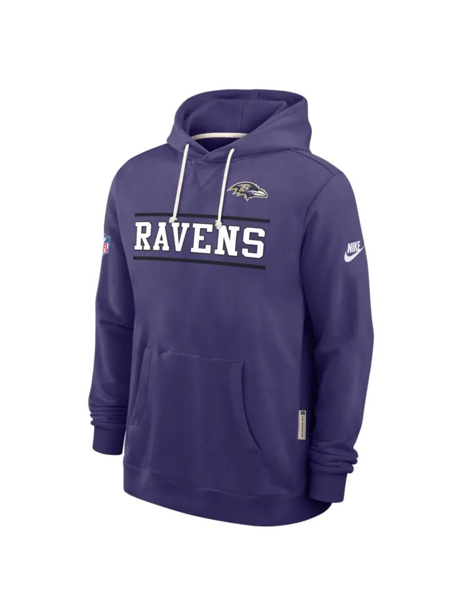 Худи с капюшоном Baltimore Ravens Dri-FIT Nike — изображение 1 из 2, фиолетовый