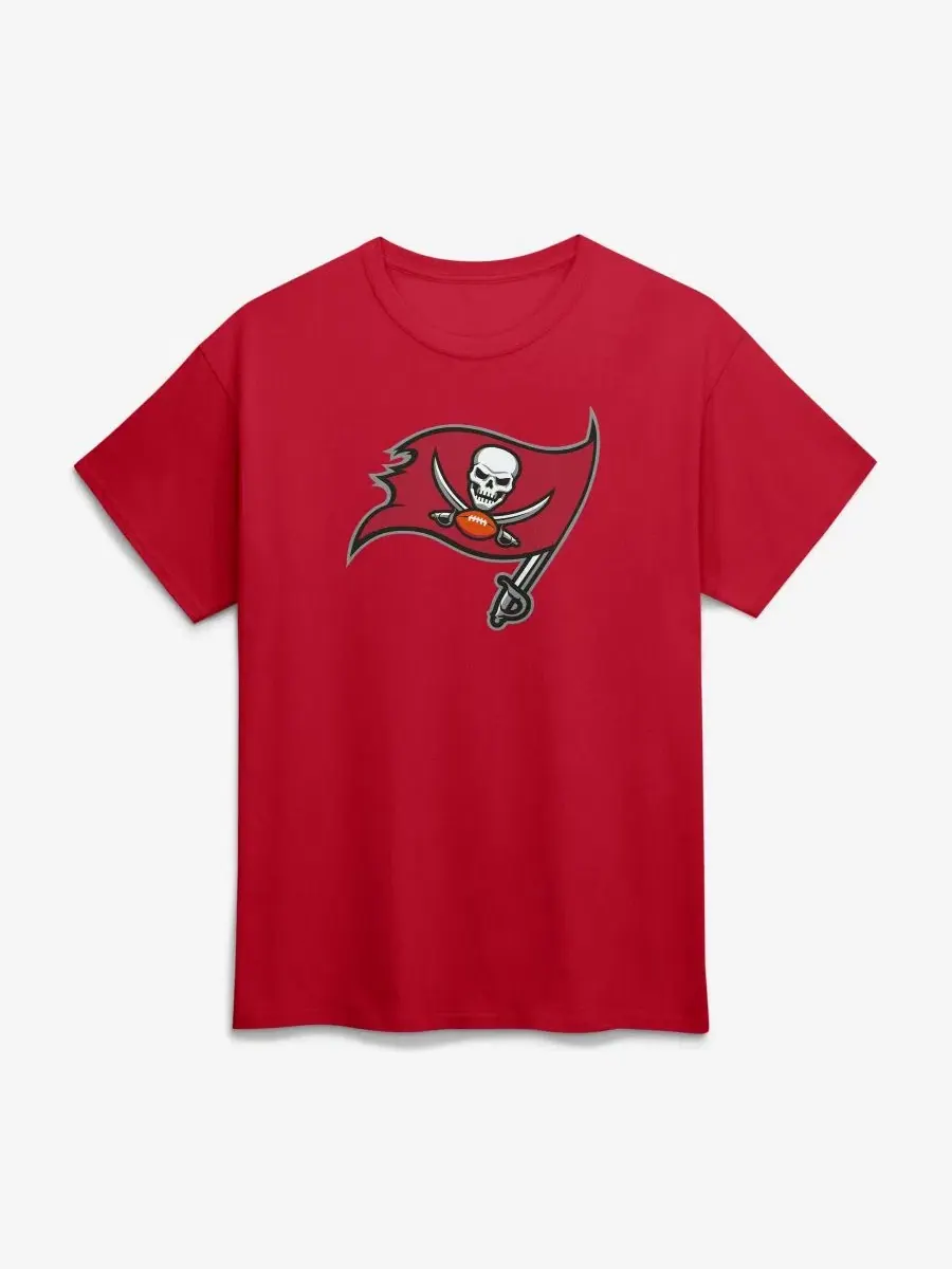Футболка с принтом Primary Logo Tampa Bay Buccaneers Logo Athletic — изображение 1 из 4, красный