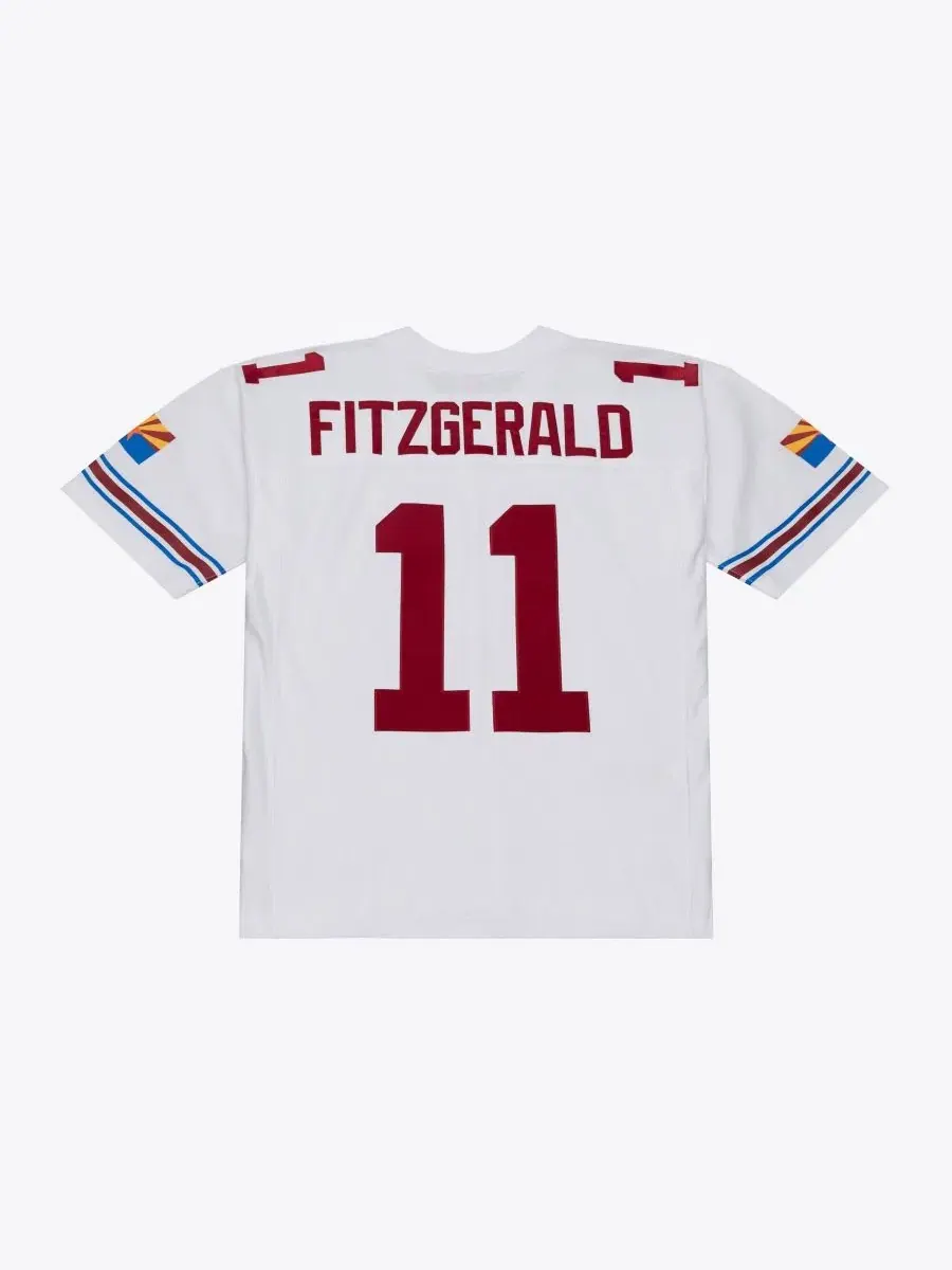 Мужская футболка Mitchell Ness Larry Fitzgerald White Arizona Cardinals 2004 Legacy Replica Player — изображение 4 из 6