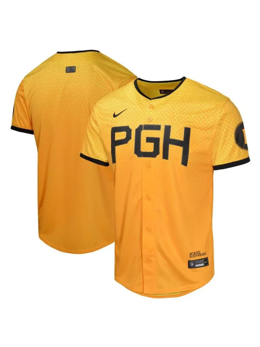 Детская футболка-джерси Nike Ronald Acuna Jr. Gold Atlanta Braves Alternate Limited