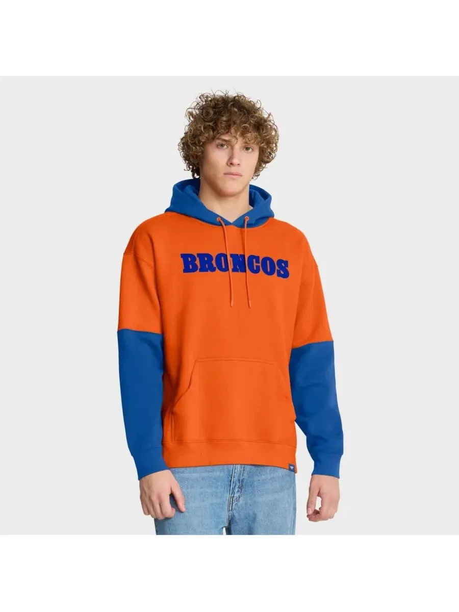 Толстовка с капюшоном Denver Broncos Helmet Retro Fanatics — изображение 2 из 5, оранжевый