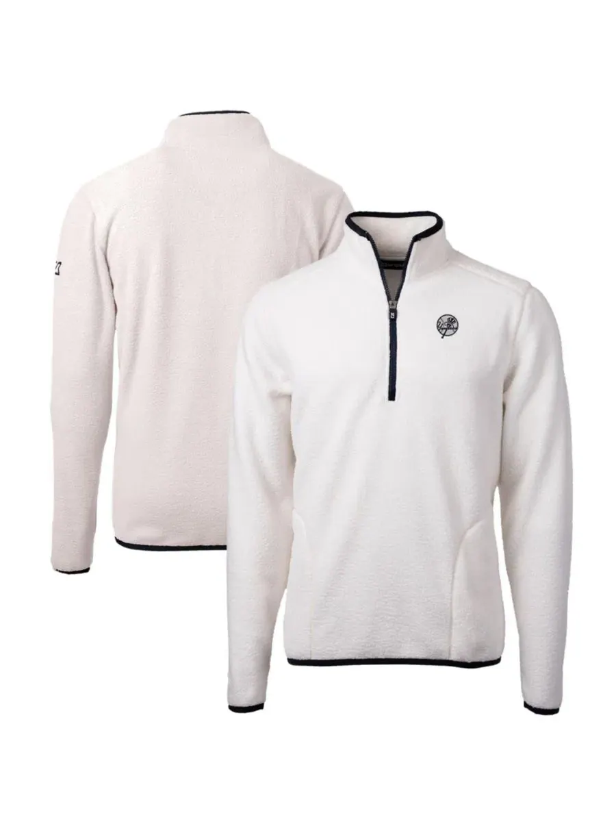 Куртка-четвертьзамок Cutter & Buck Cascade Eco Fleece — изображение 1 из 3, темно-синий