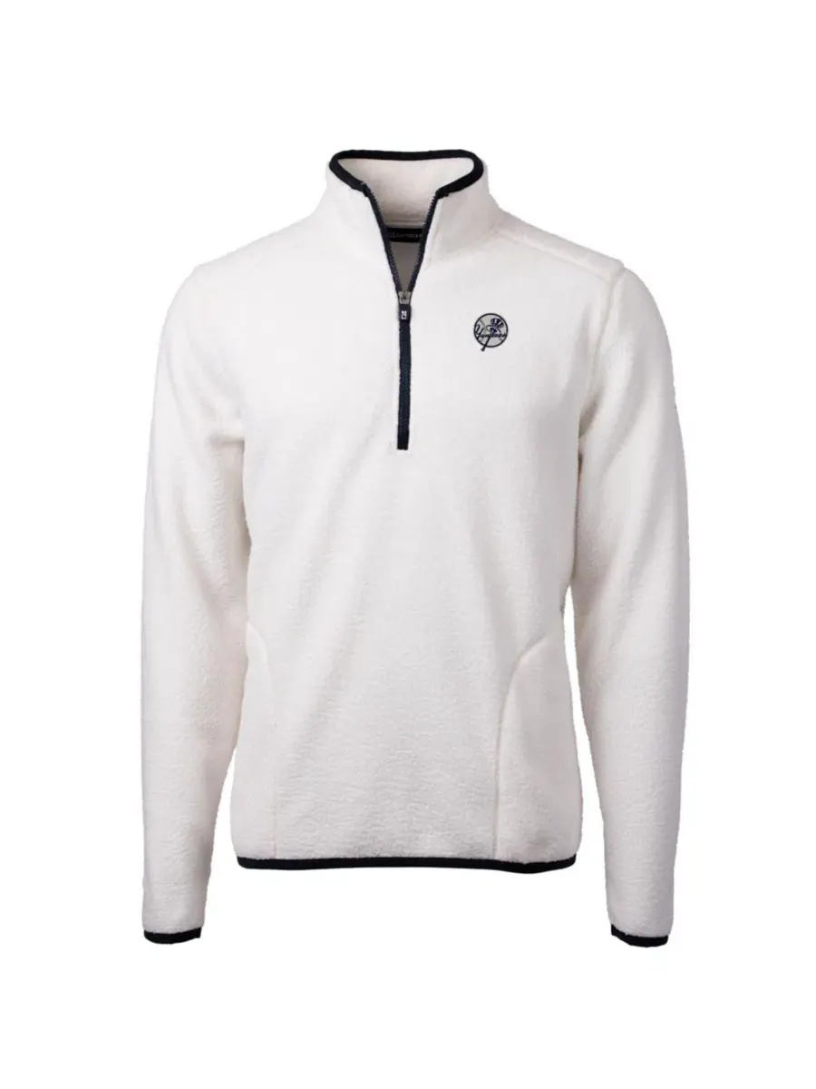 Куртка-четвертьзамок Cutter & Buck Cascade Eco Fleece — изображение 2 из 3, темно-синий