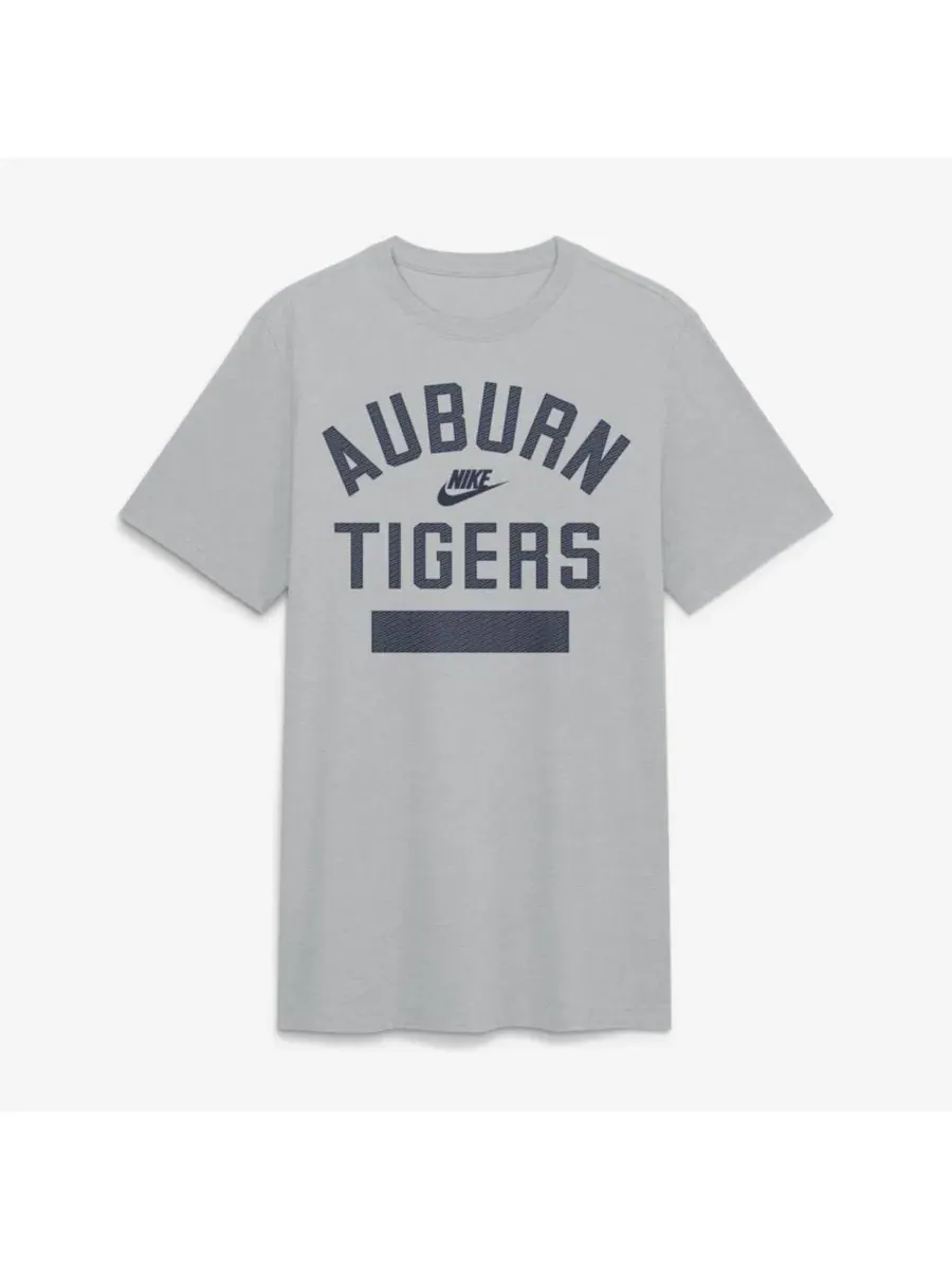 Футболка с коротким рукавом Auburn Tigers Arch Wordmark Legacy Nike — изображение 1 из 2, серый