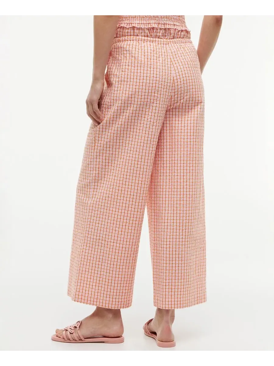 Брюки прямого кроя из жатого хлопка, с завязкой Tommy Hilfiger, Gingham Biscuit — изображение 6 из 7