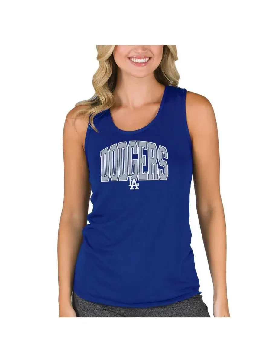 Женская майка-борцовка с символикой команды Los Angeles Dodgers Marathon Concepts Sport — изображение 1 из 1, королевский