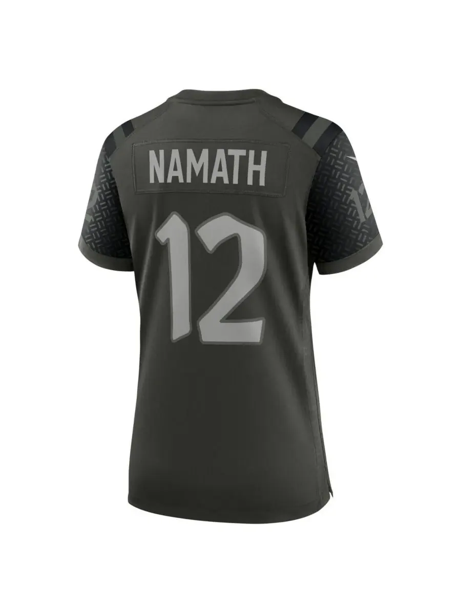Nike Женская игровая майка Джо Намата Gotham Green New York Jets 2025 Rivalries Collection — изображение 2 из 3, зеленый