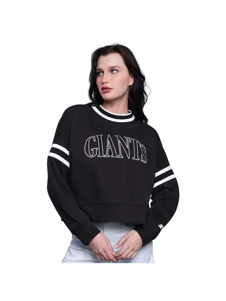 Starter Женская черная укороченная толстовка San Francisco Giants Power Play — изображение 1 из 2, черный