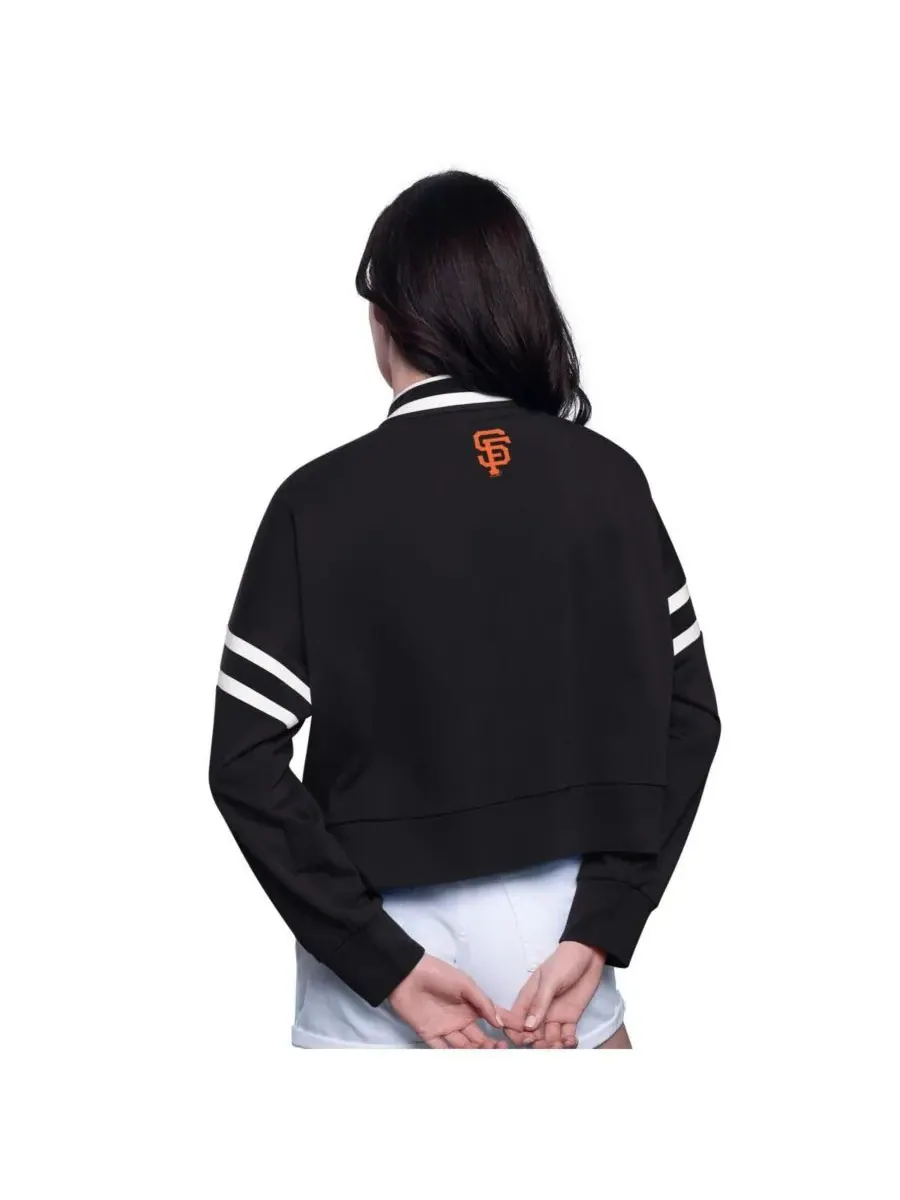 Starter Женская черная укороченная толстовка San Francisco Giants Power Play — изображение 2 из 2, черный