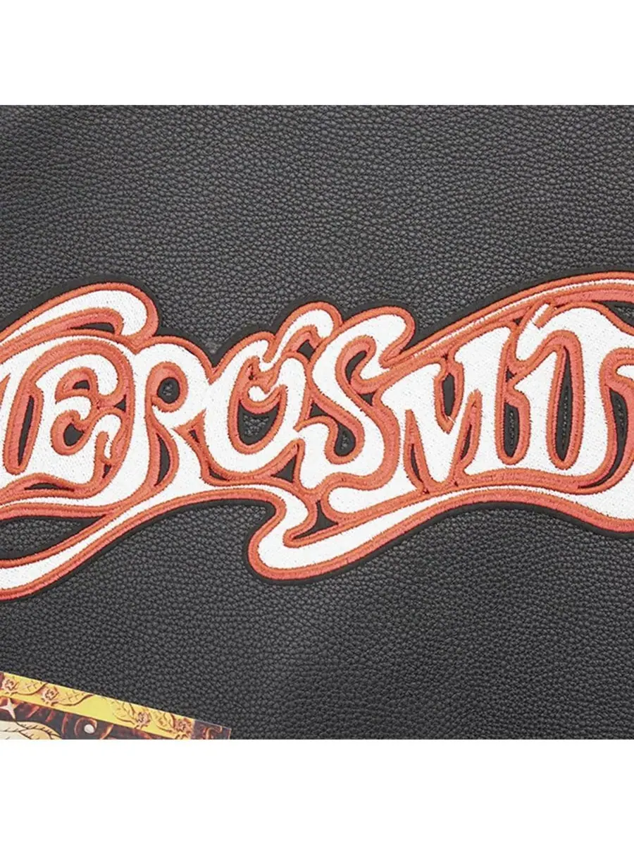 Freeze Max Мужская черная байкерская куртка Aerosmith Big Ones с графическим принтом и — изображение 2 из 3, черный