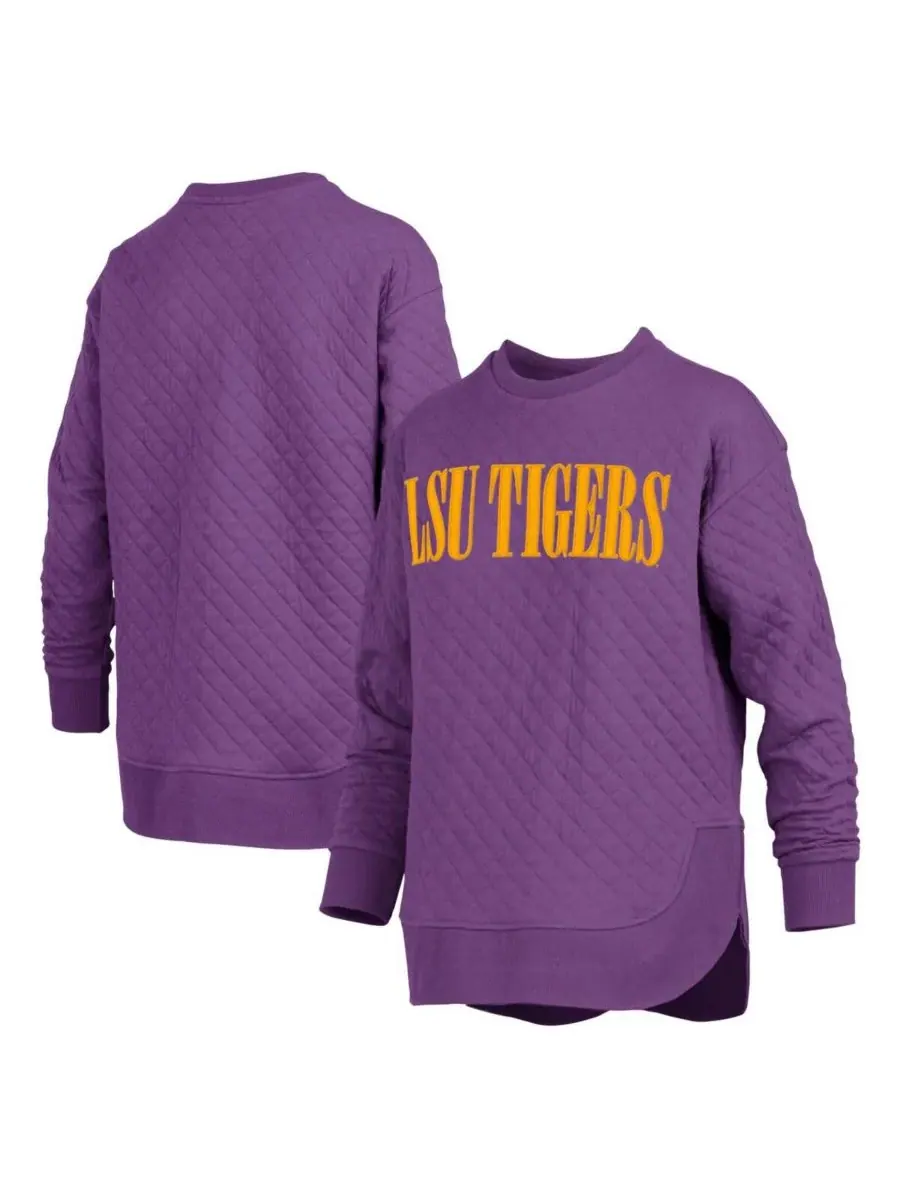 Pressbox Женская фиолетовая стеганая толстовка с длинными рукавами LSU Tigers — изображение 1 из 3, фиолетовый