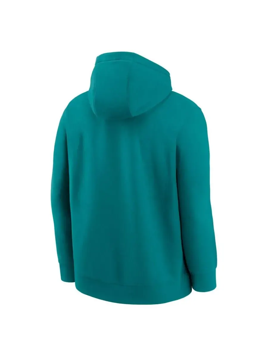 Мужская толстовка Aqua Miami Dolphins Best Season Rewind Club Pullover Hoodie Nike — изображение 3 из 3, голубой