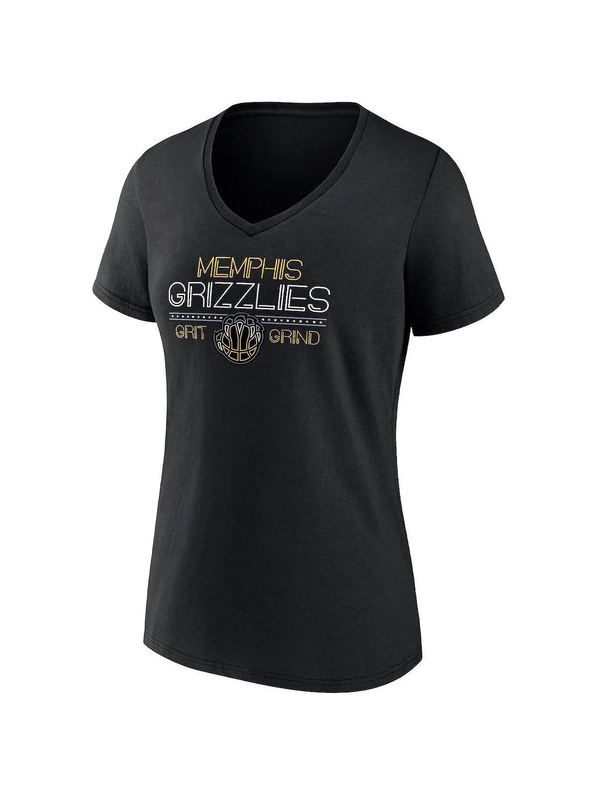 Черная женская фирменная футболка Memphis Grizzlies Hometown Collection Grit Grind с v-образным — изображение 3 из 3, черный