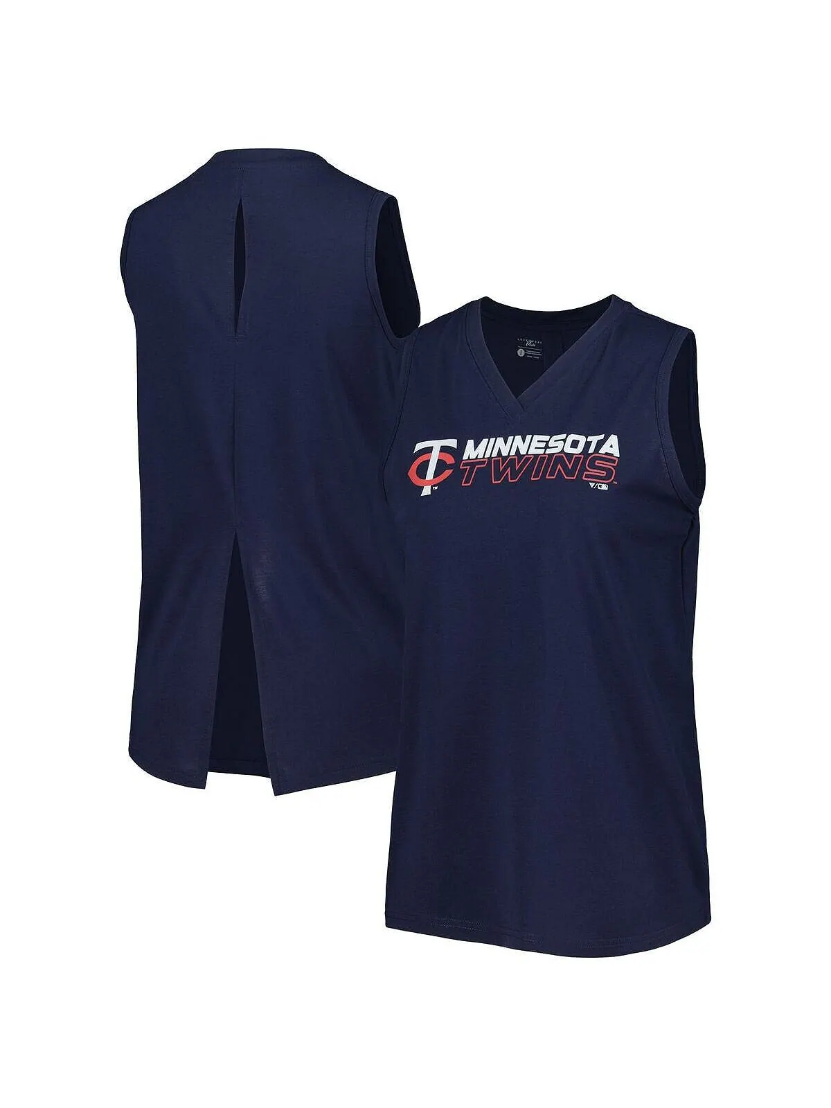 Женская темно-синяя майка Minnesota Twins Paisley Chase с V-образным вырезом LevelWear