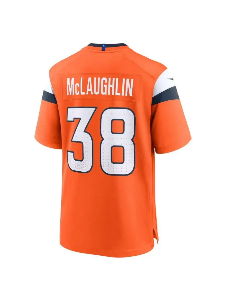 Nike Мужская оранжевая игровая футболка команды Denver Broncos имени Джалила Маклафлина — изображение 2 из 5, оранжевый