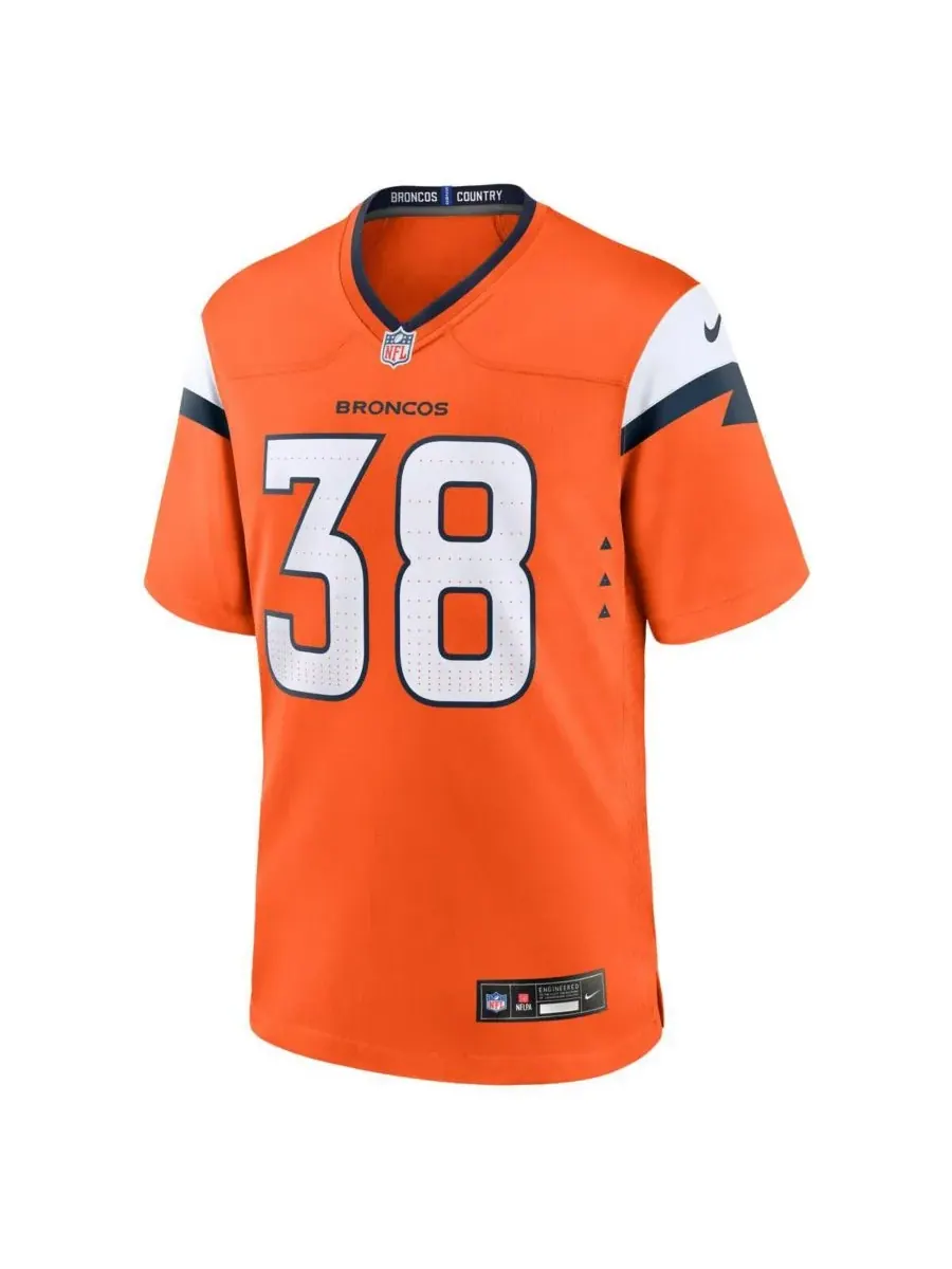 Nike Мужская оранжевая игровая футболка команды Denver Broncos имени Джалила Маклафлина — изображение 3 из 5, оранжевый
