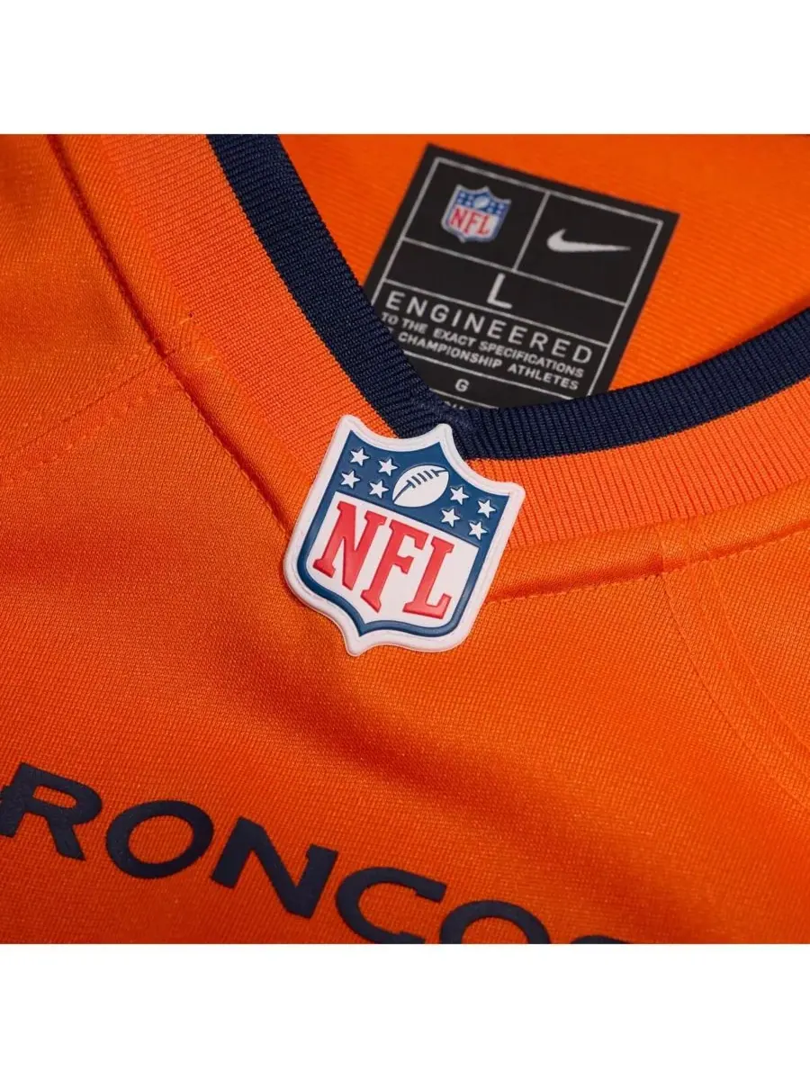 Nike Мужская оранжевая игровая футболка команды Denver Broncos имени Джалила Маклафлина — изображение 4 из 5, оранжевый