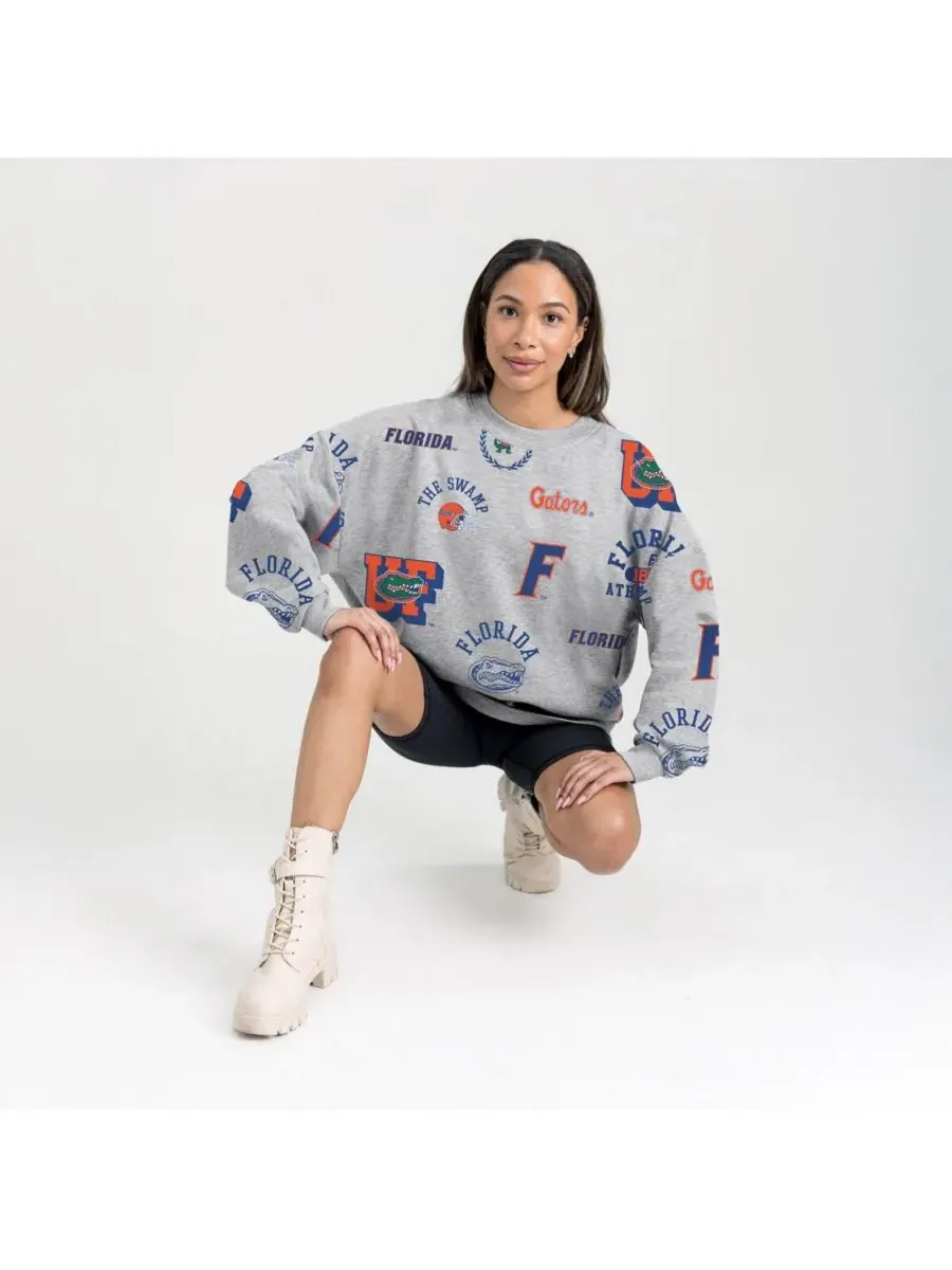 Gameday Couture Женская серая флисовая толстовка Florida Gators Always on Repeat — изображение 2 из 4, серый
