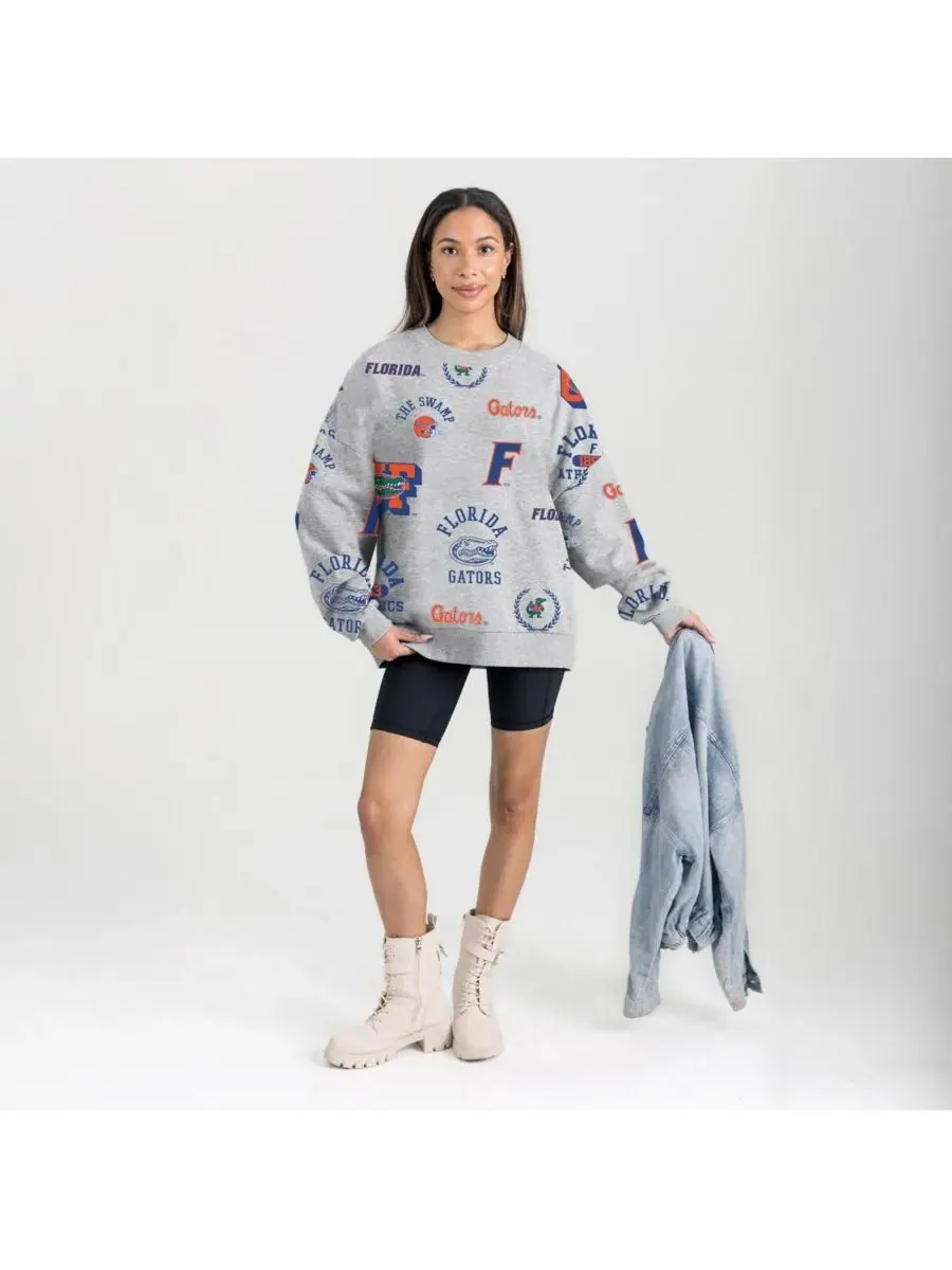 Gameday Couture Женская серая флисовая толстовка Florida Gators Always on Repeat — изображение 3 из 4, серый